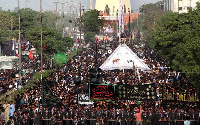  محرم الحرام ، امن و امان کی صورتحال برقرار رکھنے کیلئے فلیگ مارچ 