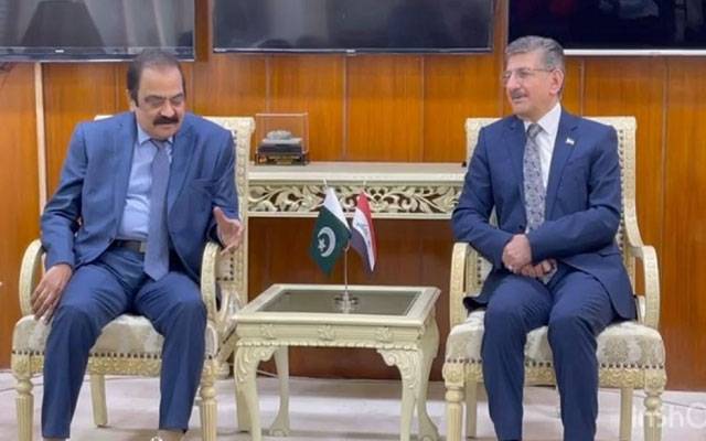 پاکستان میں عراق کے سفیر حامدعبا س لفتہ کی رانا ثنااللہ سے ملاقات 