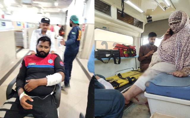 Shahdra,police muqabala,three injured,City42