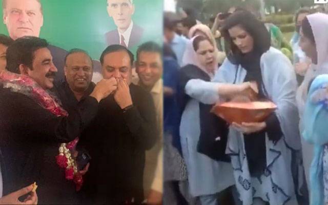 چیئرمین پی ٹی آئی کی گرفتاری، شہر کے مختلف علاقوں میں (ن) لیگ کے کارکنوں کا جشن
