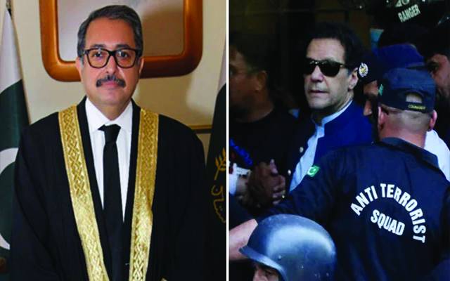 توشہ خانہ میں سزا معطلی کی درخواست: ٹرائل کورٹ نے جو کیا وہ غلط کیا، جسٹس عامر فاروق