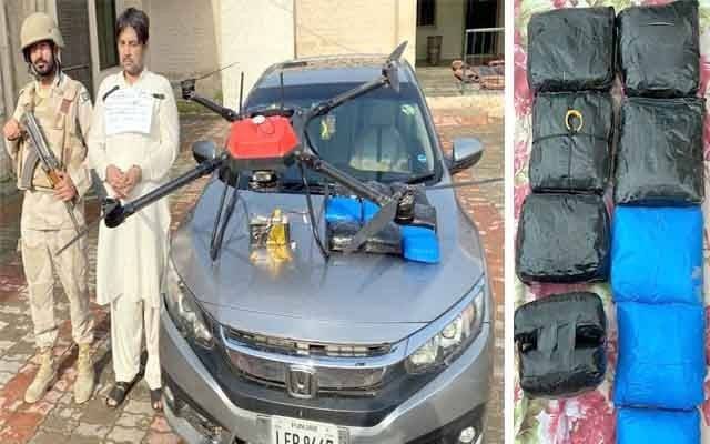 لاہور میں ڈرون سے منشیات سمگل کرنے کی کوشش ناکام 