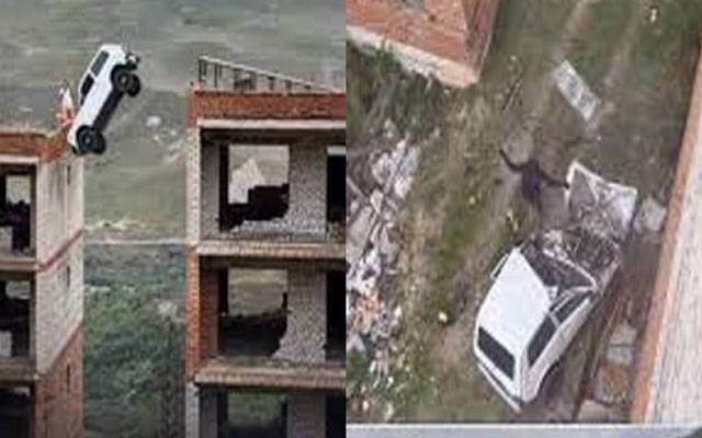 32 سالہ شخص نے 4منزلہ عمارت سے کار سمیت چھلانگ لگادی، ویڈیو وائرل  