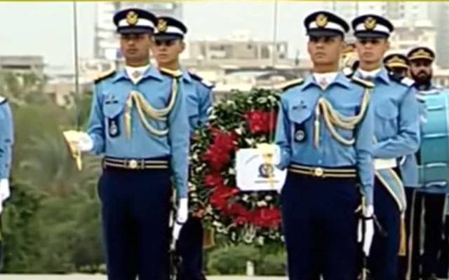 یوم دفاع و شہدا پاکستان، مزار قائد پر گارڈز کی تبدیلی کی پروقار تقریب کا انعقاد