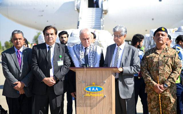 اسرائیل حماس تنازع، پاکستان کی جانب سے طبی سامان، خیمے اور کمبل غزہ روانہ