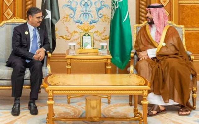 Saudi Crown Prince meets with PAkistani Prime Minister, Saudi Crown Prince, Mohammad Bin Salman, Anwar ul Haq Kakar, City42