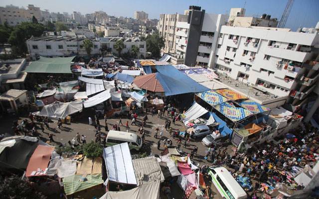Shifa Hospital, Gaza, Evacuation from Shifa Hospital, Israel, Hamas,  شفا ہسپتال سے مریضوں، ڈاکٹروں، بےگھرفلسطینیوں کا انخلا،سینکڑوں مریض، پناہ گزین اب بھی موجود