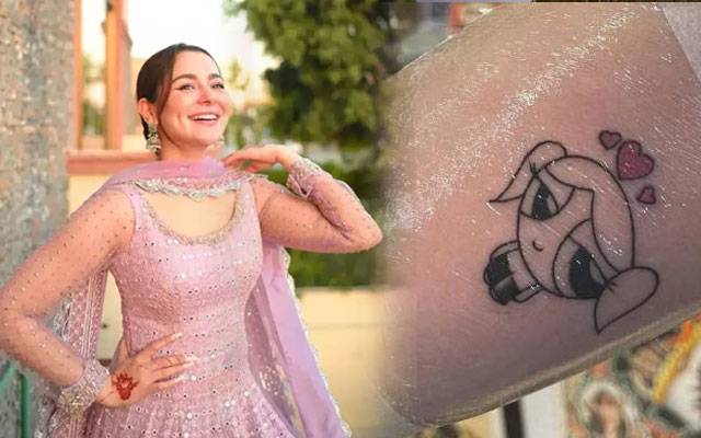 ہانیہ عامر نے اپنے بازو پر کارٹون کریکٹر 'ببلز' کا ٹیٹو بنوالیا