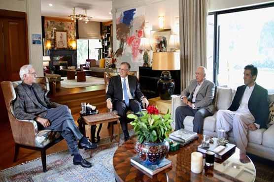 امریکی سفیر ڈونلڈ بلوم کی استحکام پاکستان پارٹی کے پیٹرن انچیف جہانگیر ترین سے ملاقات