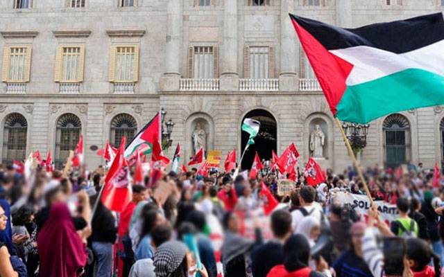 غزہ پر اسرائیلی مظالم کےخلاف دنیابھر میں مظاہرے، فلسطینیوں کی حمایت میں نعرے