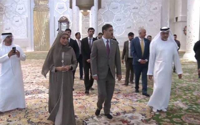 نگران وزیراعظم  کا شیخ زاید گرینڈ مسجد کا دورہ، مرحوم شیخ زاید بن سلطان النہیان کی قبر پر فاتحہ خوانی