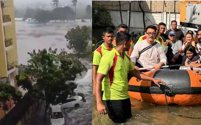 سمندری طوفان میچونگ نے بھارتی شہر چنئی میں تباہی مچا دی، اداکار عامر خان بھی پھنس گئے