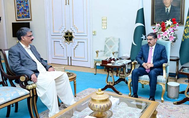  نگران وزیراعظم سے آزاد جموں و کشمیر کے وزیر اعظم چوہدری انوار الحق کی ملاقات 