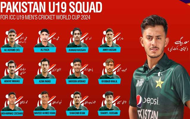 انڈر 19 کرکٹ ورلڈ کپ کیلئے قومی اسکواڈ کا اعلان کردیا گیا 