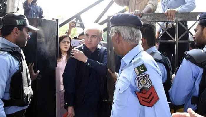 شاہ محمود قریشی کو راولپنڈی پولیس نے گرفتار کرلیا