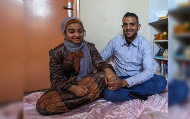 Gaza couple married, Rafah camp marriage, City42