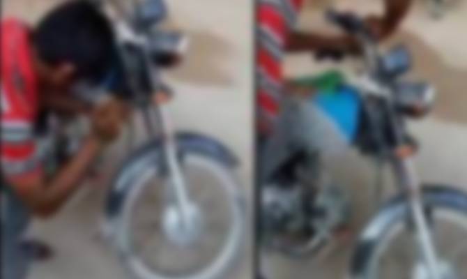 موٹر سائیکل چوری کی واردات، فوٹیج منظر عام پر آ گئی