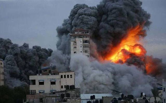 غزہ کے رہائشی علاقوں میں اسرائیلی فوج کی  شدید بمباری کی جس کے نتیجے میں مزید 165فلسطینی شہید ہوگئے