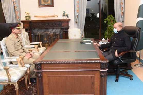 وزیراعظم شہباز شریف کی آرمی چیف جنرل عاصم منیر سے  ملاقات
