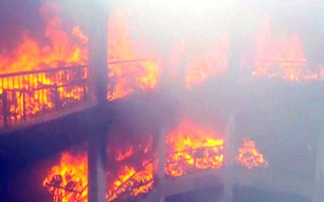 Shah Alam Market Lahore, City42, Electronics warehouse ablaze, Rescue 1122 