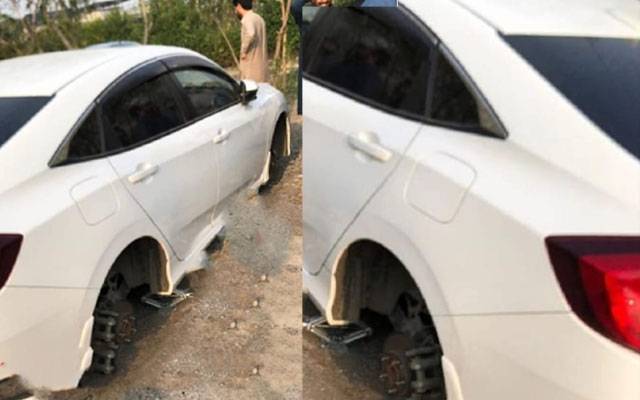Islamabad crime scene, Car wheals theft, City42 