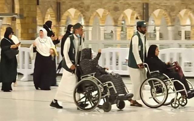 Whele chair in masjad Alharam, City42, Guidance map for accessibility in Bait Ullah. 