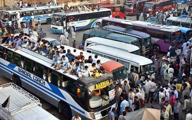 Lari Ada, Bus Stands, Badami Bagh Lari Ada, Bus Transporters, Commuters, Over Charging,Eid Transport problem, City42 
