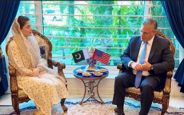 امریکی سفیر  کی مریم نواز سے ملاقات،وزیر اعلیٰ منتخب ہونے پر مبارکباد 
