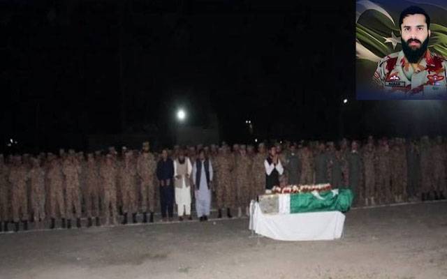 میجر بابر نیازی شہید کی نماز جنازہ ژوب کینٹ میں ادا کر دی گئی