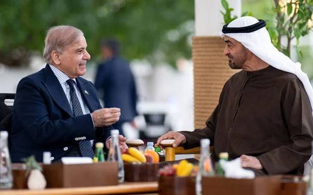 وزیر اعظم اور یو اے ای کے صدر کی ملاقات؛  اقتصادی اور تجارتی شعبوں میں تعاون پر تبادلہ خیال