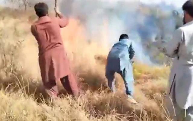 بنی گالہ کی جھاڑیوں میں آگ لگ گئی ، پی ٹی آئی نے آگ لگانے کا الزام دھر دیا