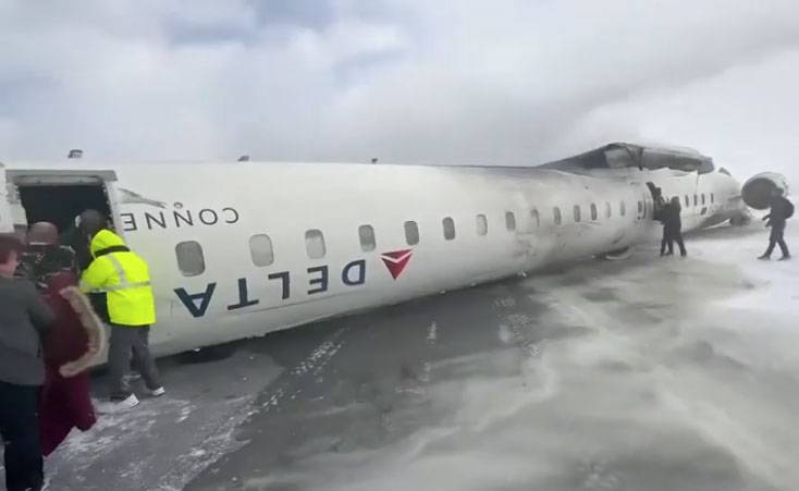 Delta plane crash، upside down، Aeroplan safety improved, safety experts, City42 , Instagram post, city42 