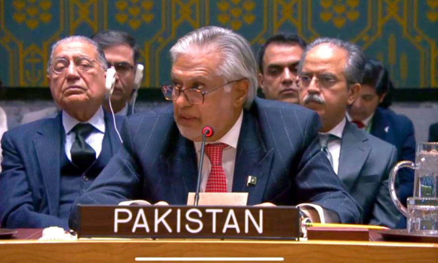 Ishaq Dar in United Nations' Security Council , UNSC, Afghanistan, Terrorism, counter terrorism 
