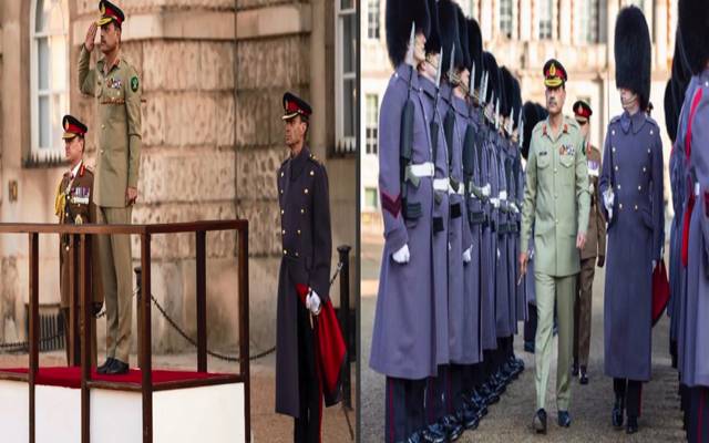 آرمی چیف سرکاری دورے پر برطانیہ پہنچ گئے ، گارڈ آف آنر بھی دیا گیا 