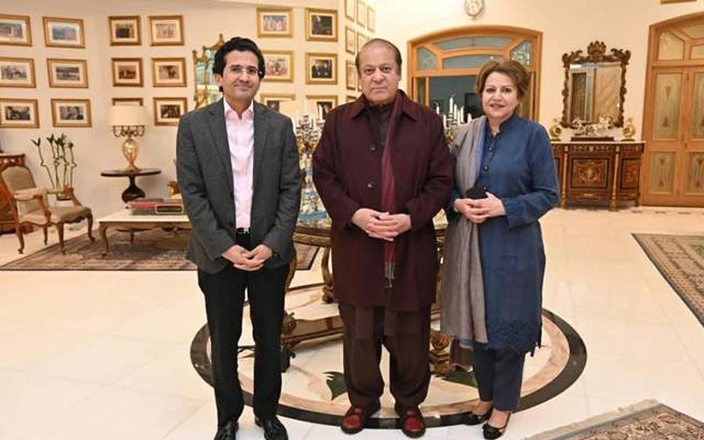 شائستہ پرویز ملک اور علی پرویز کی نواز شریف سے ملاقات؛ملکی سیاسی و معاشی صورتحال پر گفتگو