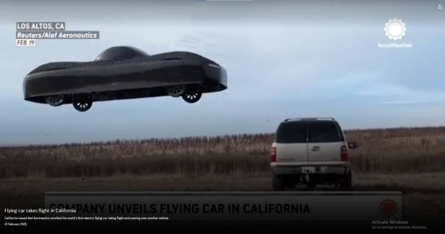 Flying car, California car manufacturing company, City42, Alef Aeronautics ,futuristic car 