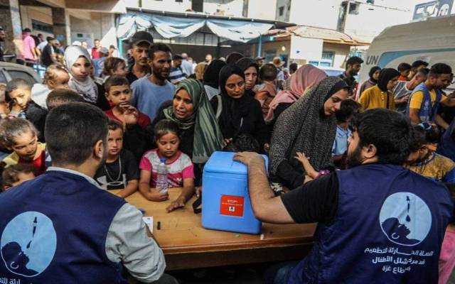 غزہ میں بڑے پیمانے پر انسداد پولیو مہم کا آغاز