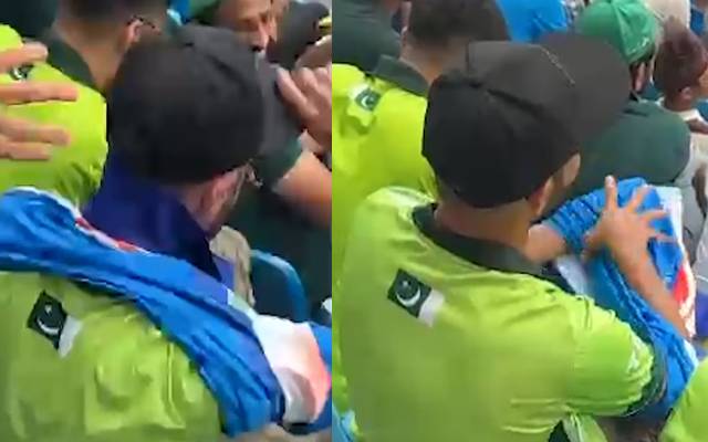 ویڈیو؛ بھارت سے شکست، مداح نے پاکستانی جرسی کے اوپر بھارتی شرٹ پہن لی