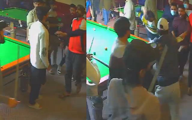ستوکتلہ میں سنوکر گیم ہارنے پر نوجوان پر بہیمانہ تشدد، فوٹیج سامنے آگئی