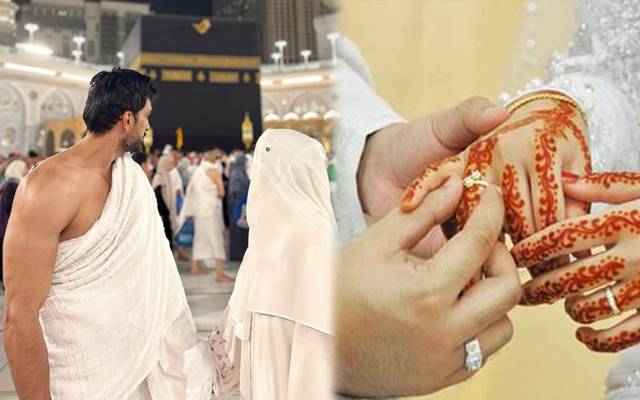 گوہر اور کبریٰ کے بعد ایک اور اداکار کا خانہ کعبہ میں نکاح، تصاویر وائرل