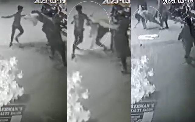 کاہنہ؛ ملزم کا محلے دار خاتون پر بہیمانہ تشدد، فوٹیج سامنے آگئی