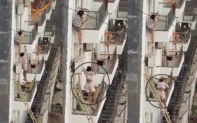 بھارت؛ گرلز ہاسٹل میں آتشزدگی، طالبات عمارت سے کود پڑیں، ویڈیو وائرل