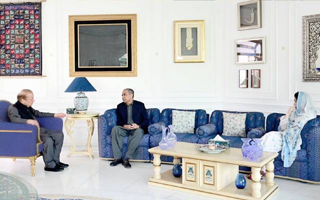  نواز شریف اور وزیر اعلیٰ مریم نواز  سے وزیر داخلہ محسن نقوی کی ملاقات 