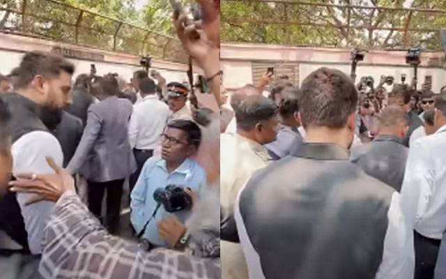 منوج کمار کی آخری رسومات؛ ابھیشک بچن فوٹوگرافر پر برس پڑے؛ ویڈیو وائرل