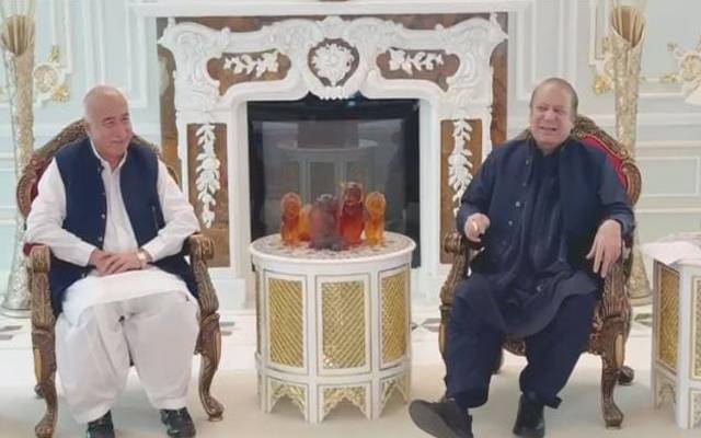 مسلم لیگ ن کے صدر نواز شریف سے سابق وزیر اعلیٰ بلوچستان ڈاکٹر عبدالمالک بلوچ کی ملاقات