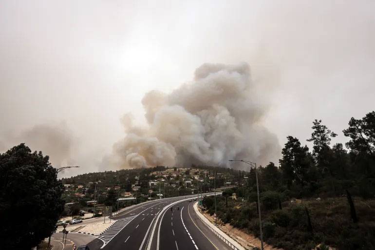 Central Israel Bushfire, Jerusalem bushfire, Heatwave , Rescue service, National Emergency in Israel, City42 