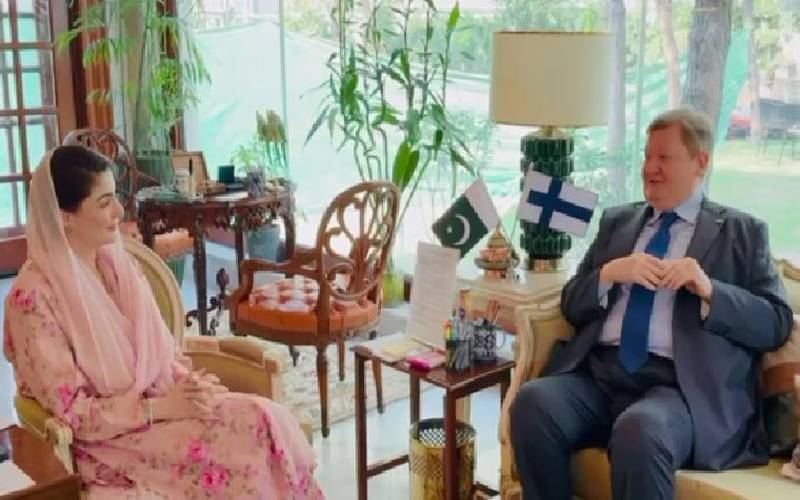 مریم نواز سے فن لینڈ کے سفیر کی ملاقات، تجارت و تعلیم سمیت مختلف امور پر تبادلہ خیال
