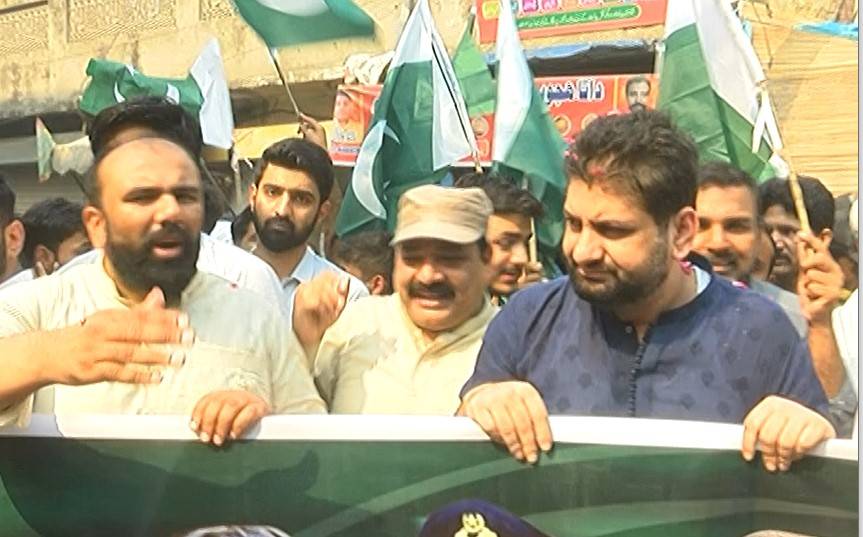 بادامی باغ میں مسلم لیگ ن کے زیر اہتمام اظہار تشکر ریلی 