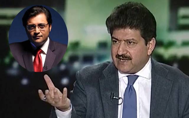 تم صحافی ہو یا ٹیررسٹَ ؟ ارنب گوسوامی کو حامد میر کی چپیڑ