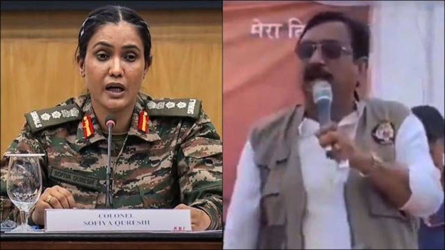    بھارتیہ جنتا پارٹی کے وزیر  نے اپنی فوج کی ترجمان کو دہشت گردوں کی بہن قرار دے ڈالا